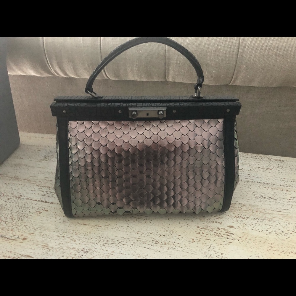 Tory Burch Large Scaled Satchel  Doctors Bag